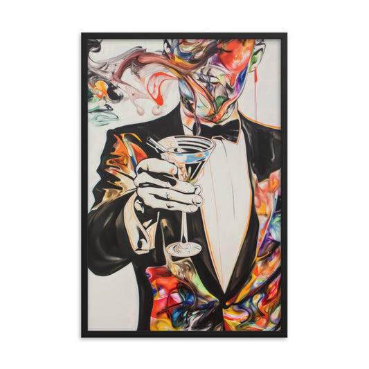 Cocktail Abstract Art Framed Poster